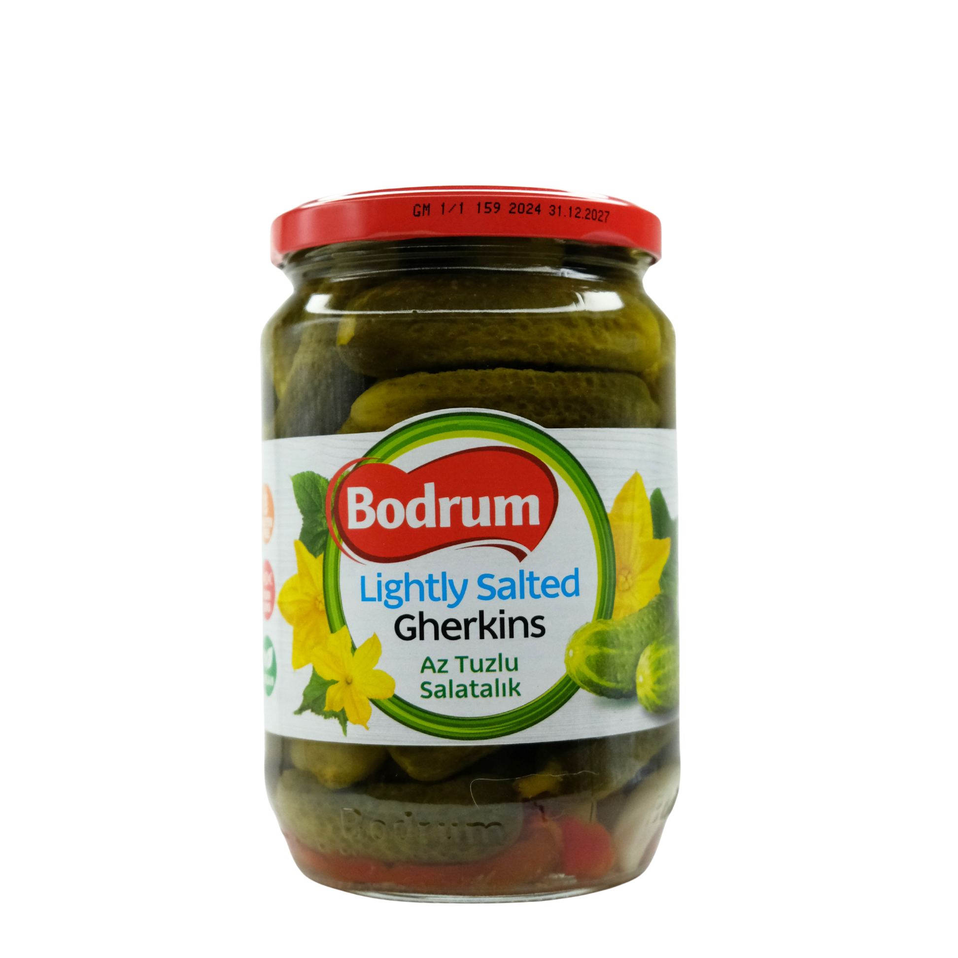 Bodrum Lightly Salted Gherkins 680gr